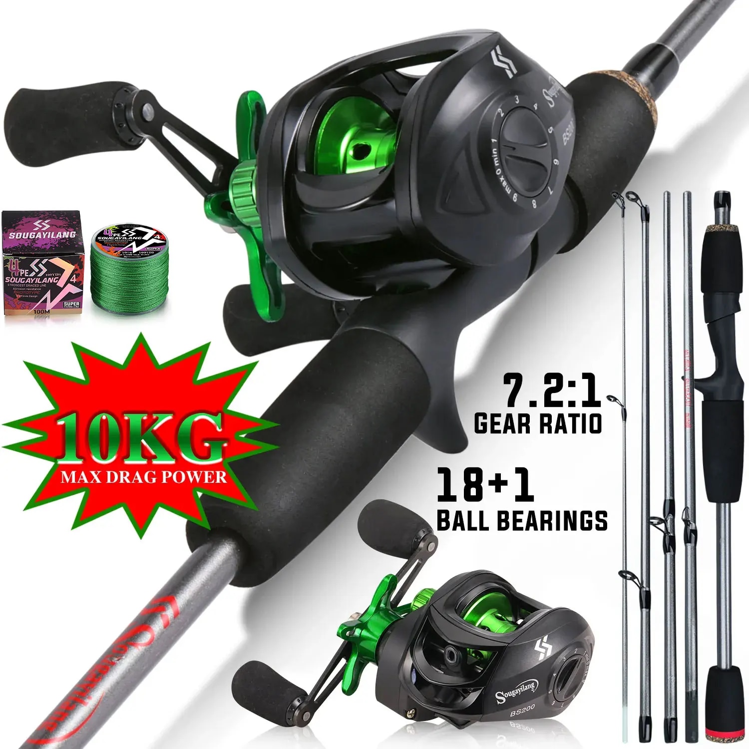 Sougayilang Fishing Rod Combo  - Conventional Reel ulasan dan harga